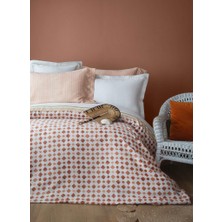 Apricitas Home Kutusuz Terra Terracota Tensel Saten Baskı Çift Kişilik Nevresim/yastık KILIFI(2ADET)