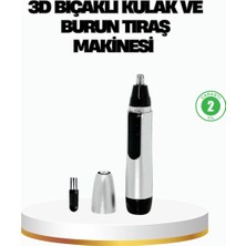TE Dükkan Buğz 3D Bıçaklı Burun ve Kulak Tıraş Makinesi Pil ile Çalışan Taşınabilir Model