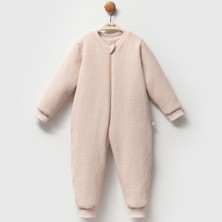 Moi Noi Fermuarlı Bisiklet Yaka Uyku Tulumu Unisex 2,5 Tog Waffle Kendinden Desenli