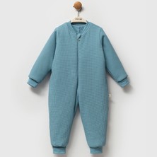 Moi Noi Fermuarlı Bisiklet Yaka Uyku Tulumu Unisex 2,5 Tog Waffle Kendinden Desenli
