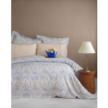 Apricitas Home Kutusuz Fragile Mavi Tensel Saten Baskı Çift Kişilik Nevresim/yastık KILIFI(2ADET)