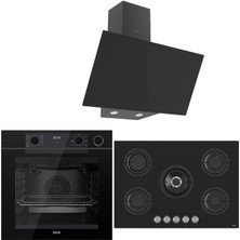 Ferre Steam Plus 75 Serisi 3lü Cam Ankastre Set (QEP64CS-RS035-D077)