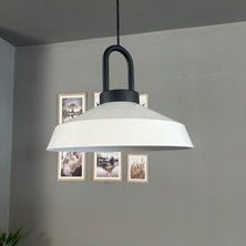 Bamyum Lema Beyaz Tekli Avize Kilit Kafa Başlık Sarkıt Lamba Restoran Cafe Salon Avizeleri