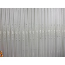 Nivemes Home Nivemeshome Elisya 3812 Gümüş Işıltılı 1/2,5 Pileli Bambu Tül Perde