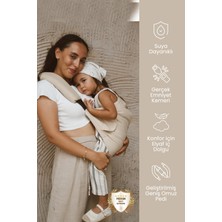 İlays Babywearing Yan Taşıma Slingi Suya Dayanıklı Krem Renkli 2 Parça Konforlu Kullanım İçin Geliştirilmiş