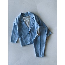 RG Brand Erkek Bebek %100 Keten Kumaş Takım Elbise, 3'lü Takım_RG327