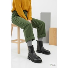 Mammamia Mammimia Kadın Düz Taban Klasik Tarz Ortopedik Hakiki Deri Günlük Bot M26/KB8150