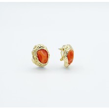 Mavika Jewellery 14K Gold Plated Orange Helen Küpe