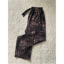 Düven Leopard Kadın Tek Alt Pijama - Pamuklu Pijama Altı