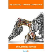 Letsii Steampunk Tasarım Polyester Melek Figürü Dekoratif Parça