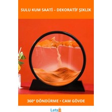 Letsii Sulu Kum Saati Orta Boy 18CM Dekoratif Cam Plastik