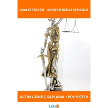 Letsii Altın Gümüş Polyester Adalet Figürü Modern Dekorasyon