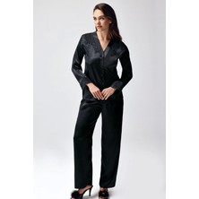MiraLive Freshness 9950-PT Saten Dantel Detaylı Pijama Takımı