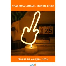 Letsii Neon Gitar Masa Lambası Modern ve Eğlenceli Aydınlatma