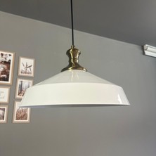 Bamyum Lema Beyaz Tekli Avize Eskitme Tokmak Başlık Sarkıt Lamba Restoran Cafe Salon Avizeleri