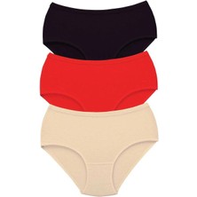 Venüs Shopping 3 Adet Tutku Kadın Yüksek Bel Bato Kalın Lastik Külot S1