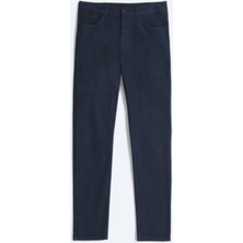 Kip Lacivert Düz Dokuma Slim Fit Spor Pamuk Karışımlı Pantolon