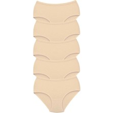 Venüs Shopping 5 Adet Tutku Kadın Yüksek Bel Bato Kalın Lastik Külot Ten