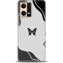 Mod Kılıf Oppo Reno 7 Kılıf Hd Baskılı Kılıf + 9h Nano Tam Kaplayan Ekran Koruyucu 190