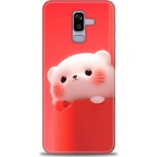 Mod Kılıf Samsung Galaxy J8 Hd Baskılı Kılıf + 9h Nano Tam Kaplayan Ekran Koruyucu 75