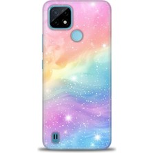 Mod Kılıf Realme C21 Kılıf Hd Baskılı Kılıf + 9h Nano Tam Kaplayan Ekran Koruyucu 422