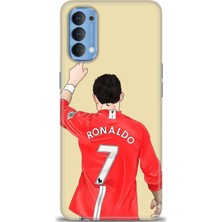 Mod Kılıf Oppo Reno 4 Kılıf Hd Baskılı Kılıf + 9h Nano Tam Kaplayan Ekran Koruyucu 3