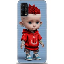 Mod Kılıf Realme 7 Pro Kılıf Hd Baskılı Kılıf + 9h Nano Tam Kaplayan Ekran Koruyucu 242