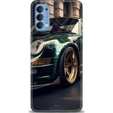 Mod Kılıf Oppo Reno 4 Kılıf Hd Baskılı Kılıf + 9h Nano Tam Kaplayan Ekran Koruyucu 486