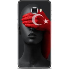 Mod Kılıf Samsung Galaxy C7 Hd Baskılı Kılıf + 9h Nano Tam Kaplayan Ekran Koruyucu 246