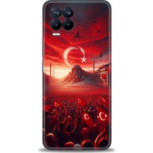 Mod Kılıf Realme 8 Kılıf Hd Baskılı Kılıf + 9h Nano Tam Kaplayan Ekran Koruyucu 39