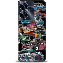 Mod Kılıf Realme C55 4g Kılıf Hd Baskılı Kılıf + 9h Nano Tam Kaplayan Ekran Koruyucu 481