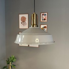 Bamyum Carmelo Gri Renk Asaletli Tekli Avize Eskitme Fener Başlık Sarkıt Lamba Salon Aydınlatma
