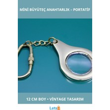 Letsii Dayanıklı Pirinç Mini Büyüteç Anahtarlık 12 cm