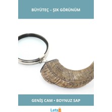 Letsii Ergonomik Doğal Boynuz Saplı Büyüteç Model 2