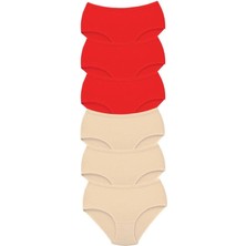 Venüs Shopping 6 Adet Tutku Kadın Yüksek Bel Bato Kalın Lastik Külot S5