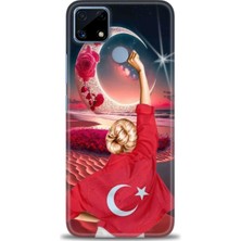 Mod Kılıf Realme C25 Kılıf Hd Baskılı Kılıf + 9h Nano Tam Kaplayan Ekran Koruyucu 249
