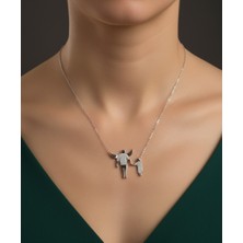 Modahilye - 925 Ayar Gümüş Benim Babam Bir Melek Tasarım Kolye