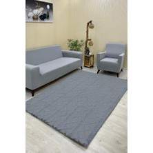 Örgü Model Welsoft Halı Örtüsü Koyu Gri Renk - 200 x 300
