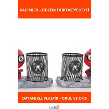 Letsii Spiderman Tasarımlı Dayanıklı Kalemlik Okul ve Ofis Kullanımı Için