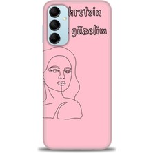 Mod Kılıf Samsung Galaxy M14 5g Hd Baskılı Kılıf + 9h Nano Tam Kaplayan Ekran Koruyucu 162