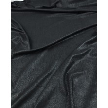 Kumaş Parça Siyah Üzeri Parlak Sıvamalı Jarse Kumaş (En 150 cm x Boy 270 Cm)