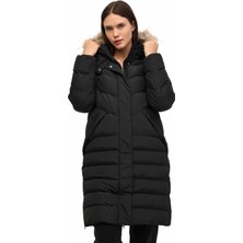 Lumberjack Wl 3dıana 5pr Siyah Kadın Uzun Kaban