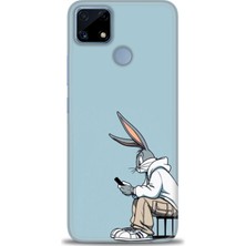 Mod Kılıf Realme C25 Kılıf Hd Baskılı Kılıf + 9h Nano Tam Kaplayan Ekran Koruyucu 410