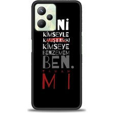 Mod Kılıf Realme C35 Kılıf Hd Baskılı Kılıf + 9h Nano Tam Kaplayan Ekran Koruyucu 396