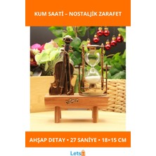 Letsii Şık Ahşap Kemancı Tasarımlı Kum Saati 18X15 cm