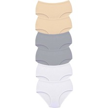 Venüs Shopping 6 Adet Tutku Kadın Yüksek Bel Bato Kalın Lastik Külot S20