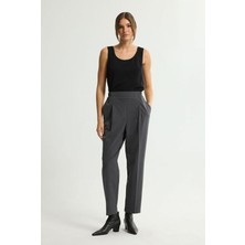 Love My Body Beli Lastikli Pantolon Antrasit 153L8895002