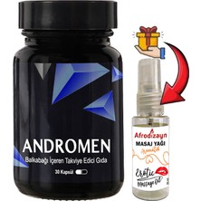 Anrdomen Erkeklere Özel Yoğun Balkabağı Ekstratı Içeren 30 Lu Destekleyicili Formül + Afrodizayn Masaj Yağı 30ML