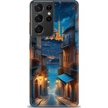 Mod Kılıf Samsung Galaxy S21 Ultra Hd Baskılı Kılıf + 9h Nano Tam Kaplayan Ekran Koruyucu 221