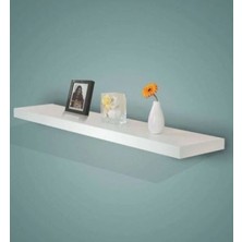Beyaz Duvar Rafı Uçan Raf Gizli Raf 90X20CM